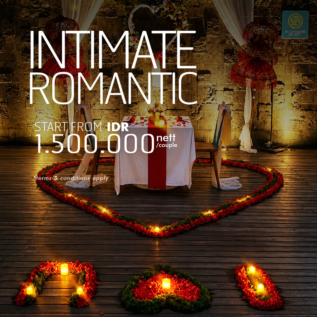 romantic dinner package promotion in Bali boutique hotel